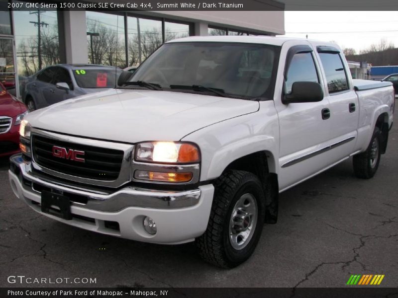 Summit White / Dark Titanium 2007 GMC Sierra 1500 Classic SLE Crew Cab 4x4