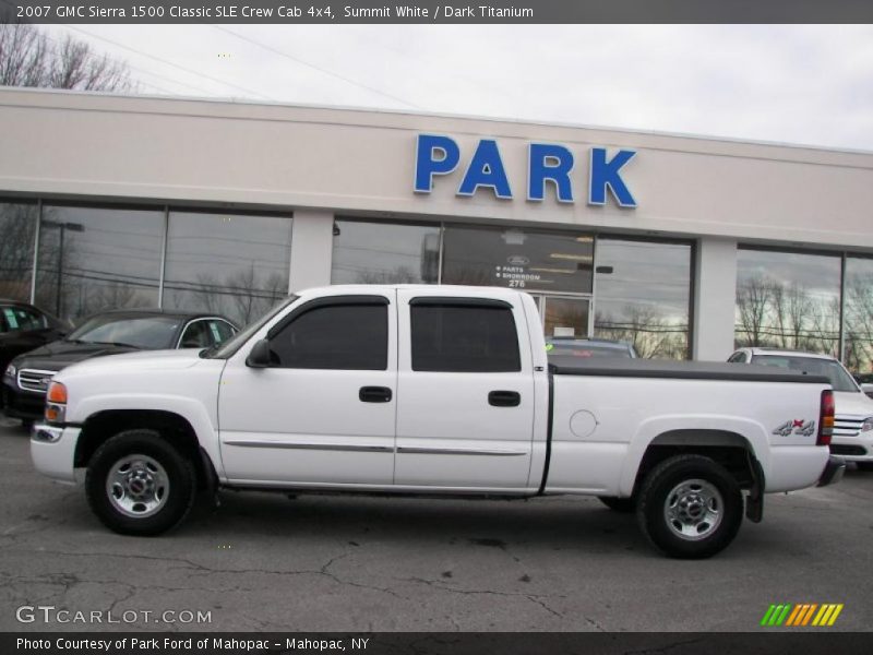 Summit White / Dark Titanium 2007 GMC Sierra 1500 Classic SLE Crew Cab 4x4