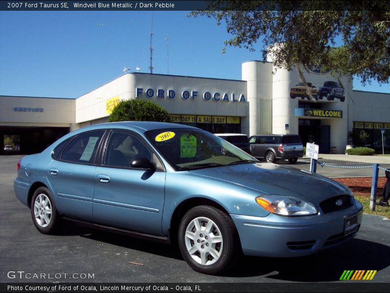 Windveil Blue Metallic / Dark Pebble 2007 Ford Taurus SE