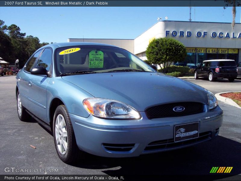 Windveil Blue Metallic / Dark Pebble 2007 Ford Taurus SE