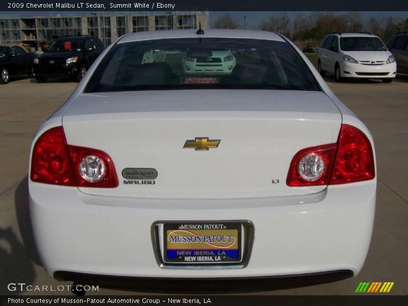 Summit White / Ebony 2009 Chevrolet Malibu LT Sedan