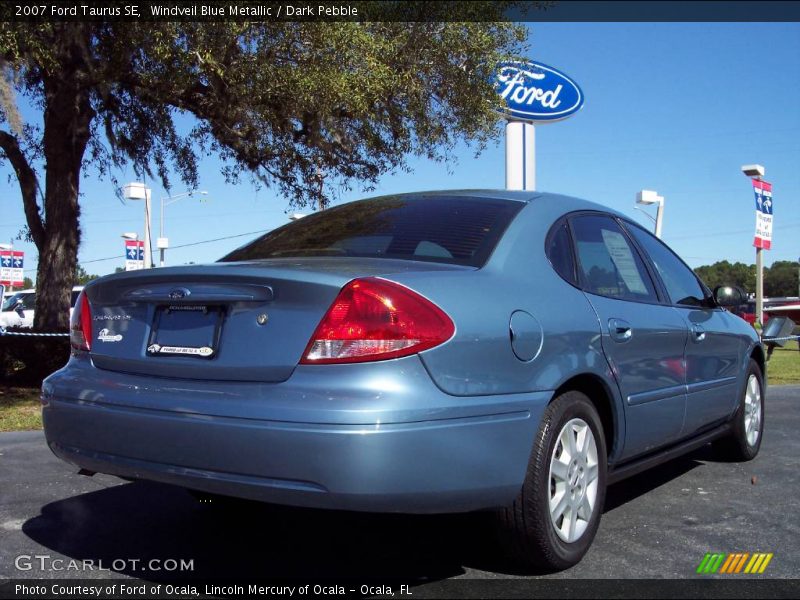 Windveil Blue Metallic / Dark Pebble 2007 Ford Taurus SE