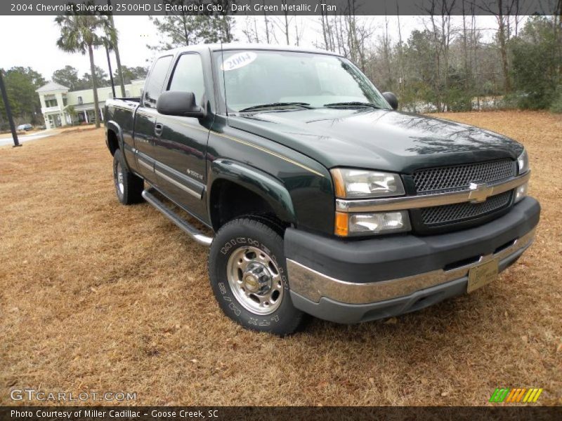 Dark Green Metallic / Tan 2004 Chevrolet Silverado 2500HD LS Extended Cab
