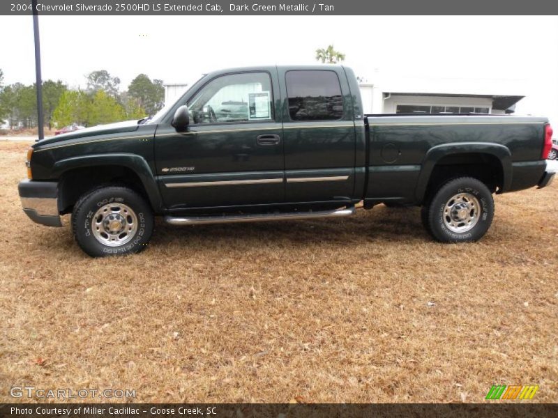 Dark Green Metallic / Tan 2004 Chevrolet Silverado 2500HD LS Extended Cab