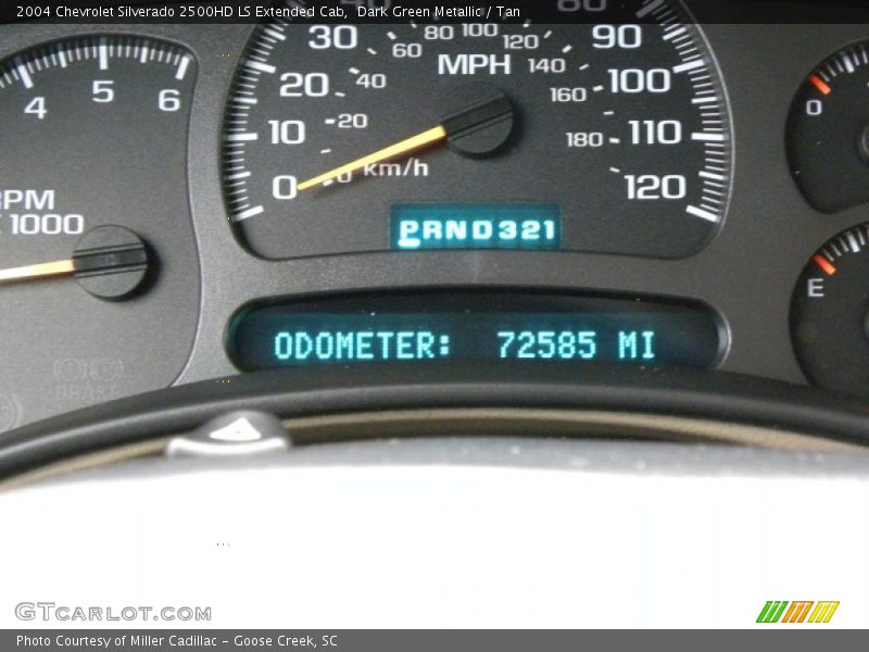 Dark Green Metallic / Tan 2004 Chevrolet Silverado 2500HD LS Extended Cab