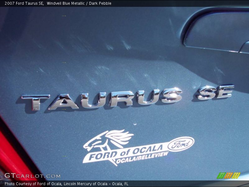 Windveil Blue Metallic / Dark Pebble 2007 Ford Taurus SE