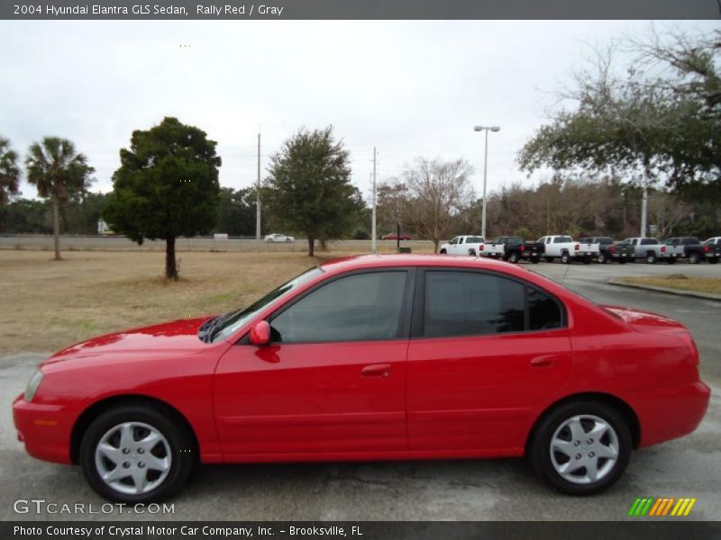 Rally Red / Gray 2004 Hyundai Elantra GLS Sedan