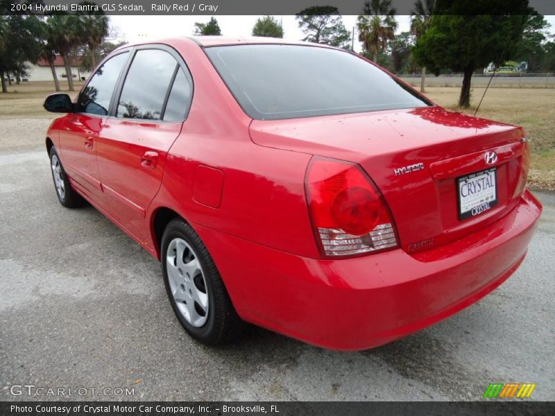 Rally Red / Gray 2004 Hyundai Elantra GLS Sedan