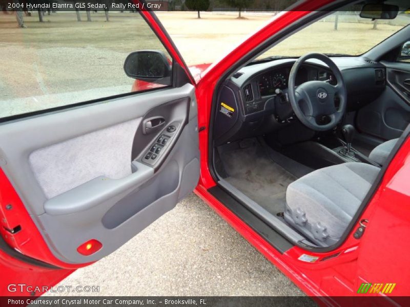 Rally Red / Gray 2004 Hyundai Elantra GLS Sedan