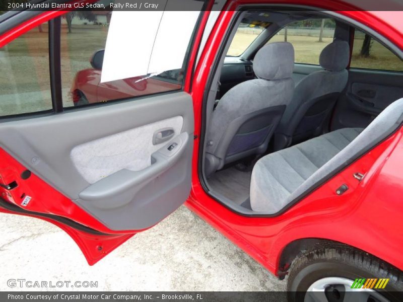 Rally Red / Gray 2004 Hyundai Elantra GLS Sedan