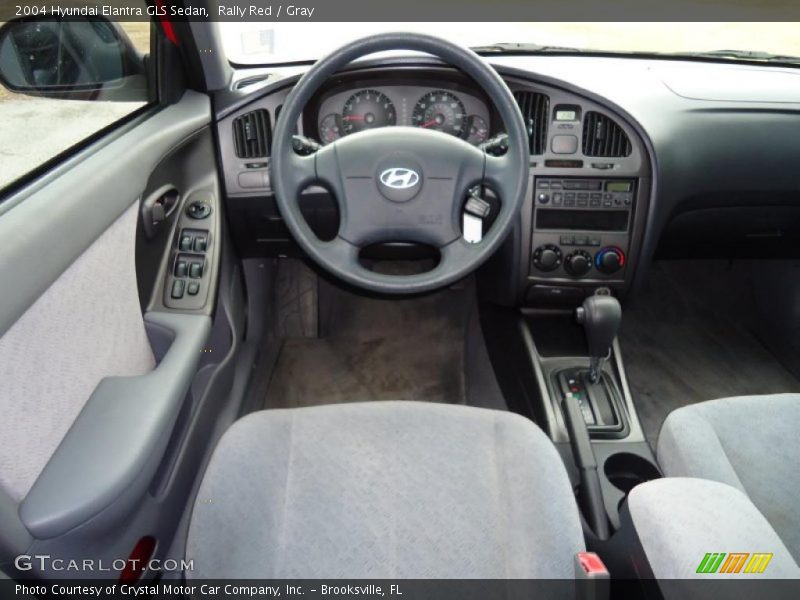 Rally Red / Gray 2004 Hyundai Elantra GLS Sedan