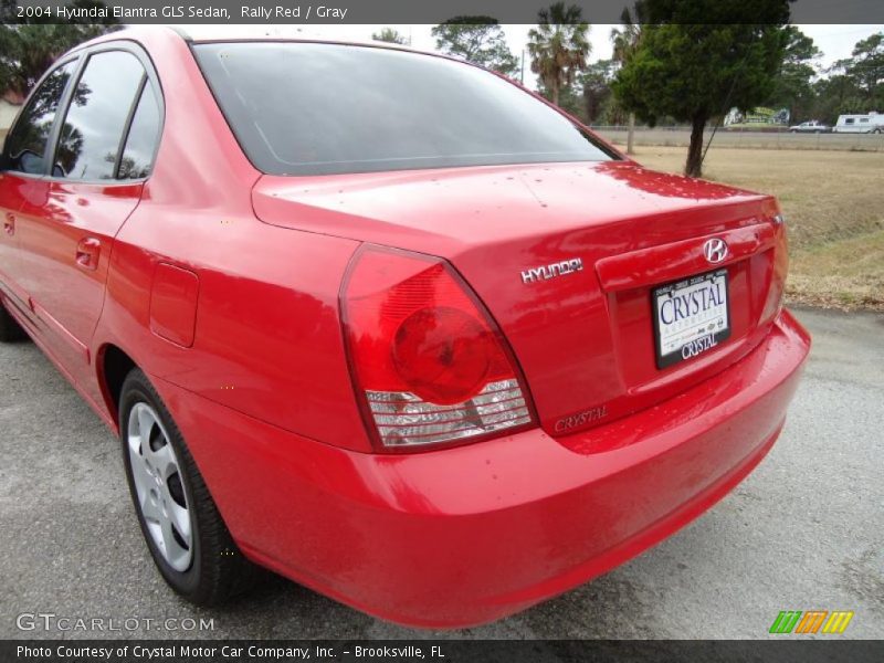Rally Red / Gray 2004 Hyundai Elantra GLS Sedan