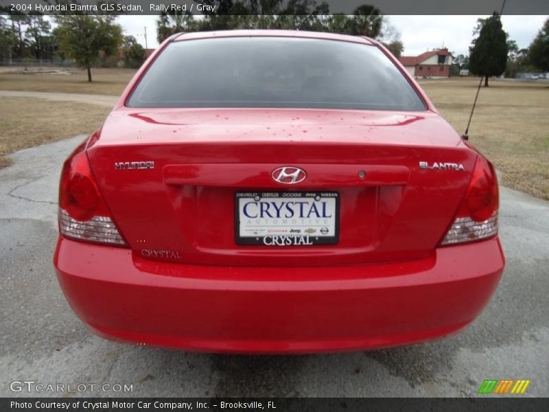 Rally Red / Gray 2004 Hyundai Elantra GLS Sedan