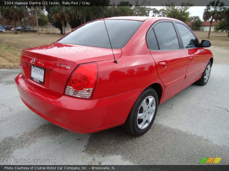 Rally Red / Gray 2004 Hyundai Elantra GLS Sedan