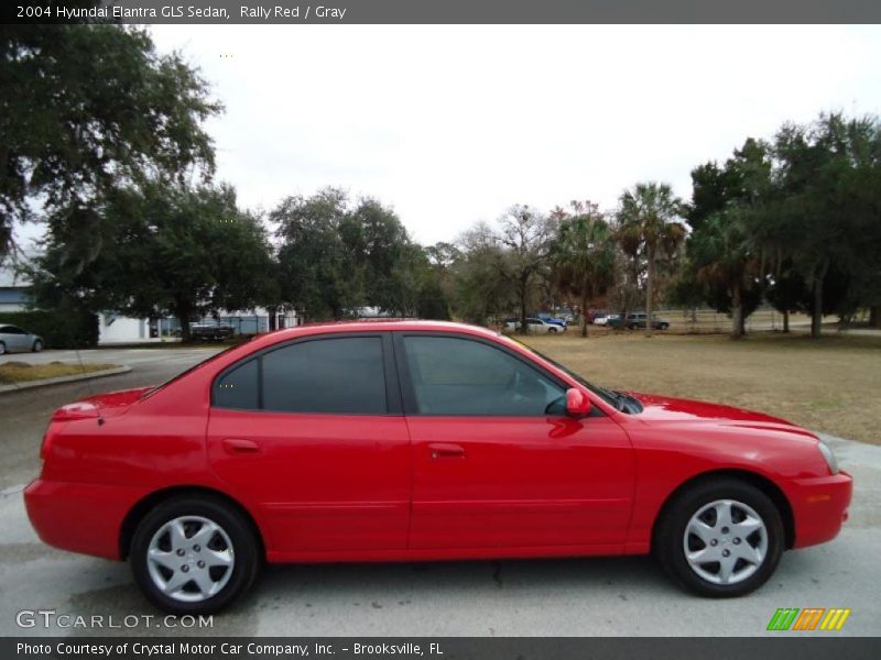 Rally Red / Gray 2004 Hyundai Elantra GLS Sedan