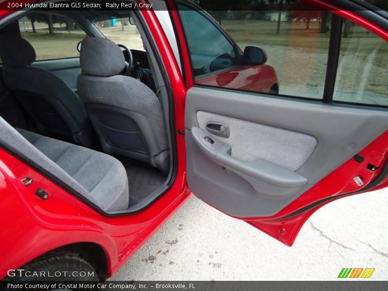 Rally Red / Gray 2004 Hyundai Elantra GLS Sedan