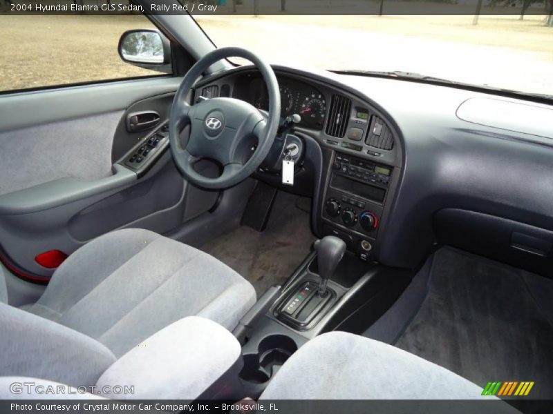 Rally Red / Gray 2004 Hyundai Elantra GLS Sedan