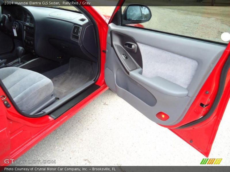 Rally Red / Gray 2004 Hyundai Elantra GLS Sedan
