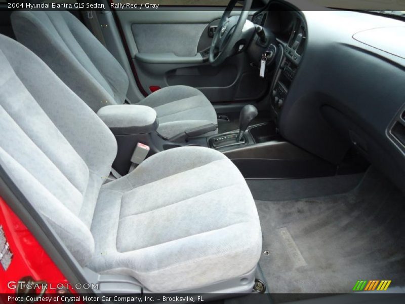Rally Red / Gray 2004 Hyundai Elantra GLS Sedan