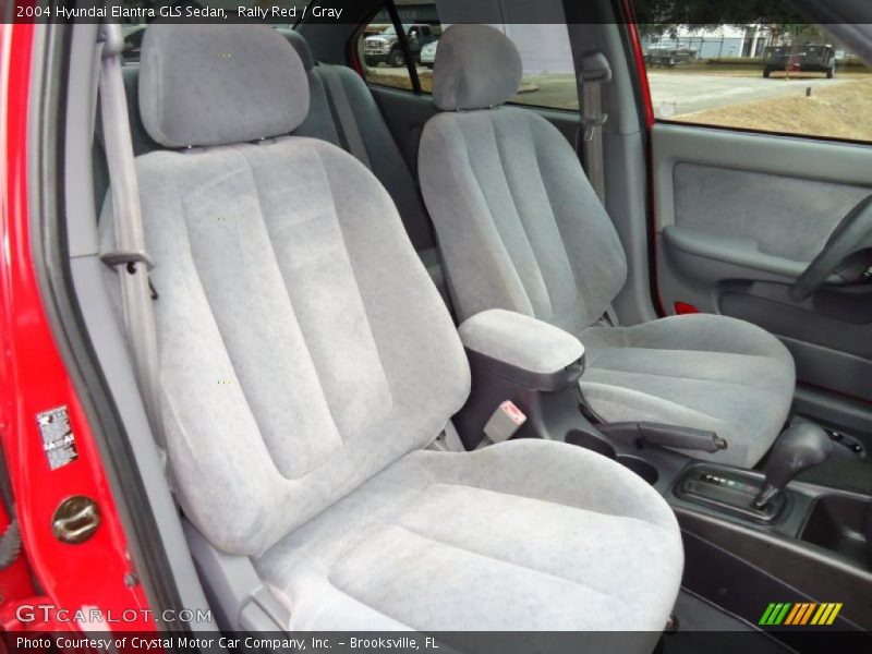 Rally Red / Gray 2004 Hyundai Elantra GLS Sedan