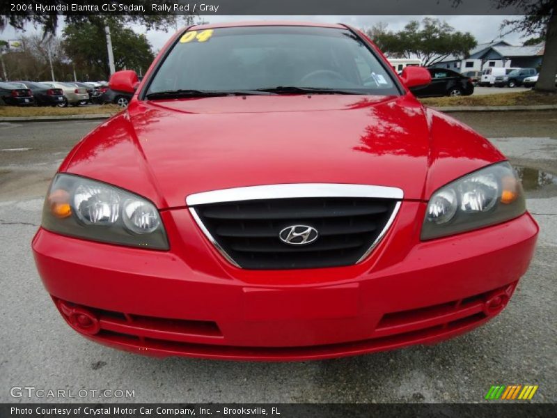 Rally Red / Gray 2004 Hyundai Elantra GLS Sedan