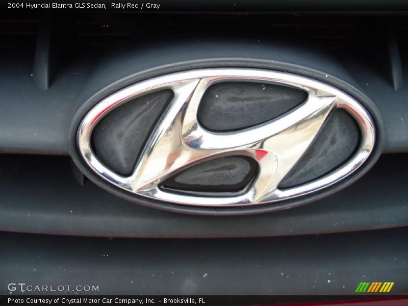 Rally Red / Gray 2004 Hyundai Elantra GLS Sedan