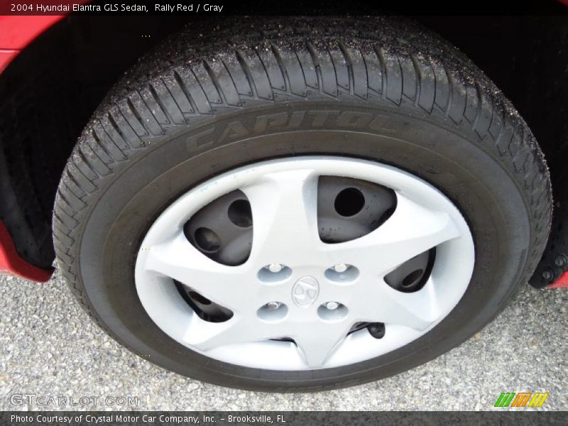 Rally Red / Gray 2004 Hyundai Elantra GLS Sedan