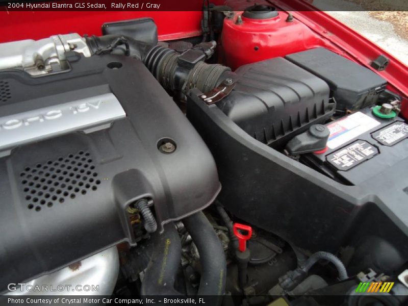 Rally Red / Gray 2004 Hyundai Elantra GLS Sedan