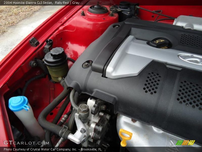 Rally Red / Gray 2004 Hyundai Elantra GLS Sedan