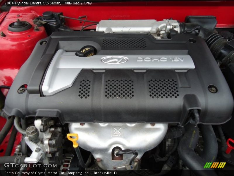 Rally Red / Gray 2004 Hyundai Elantra GLS Sedan