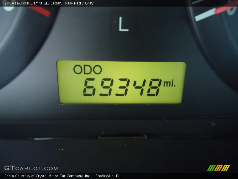 Rally Red / Gray 2004 Hyundai Elantra GLS Sedan