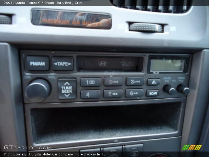 Rally Red / Gray 2004 Hyundai Elantra GLS Sedan