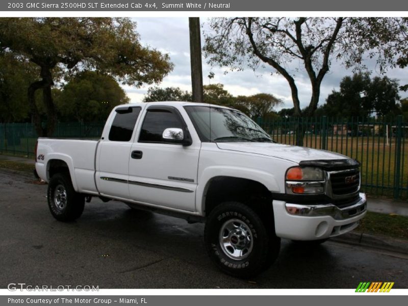 Summit White / Neutral 2003 GMC Sierra 2500HD SLT Extended Cab 4x4