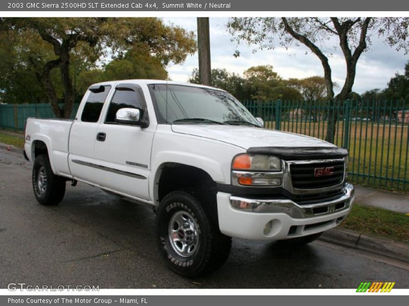 Summit White / Neutral 2003 GMC Sierra 2500HD SLT Extended Cab 4x4