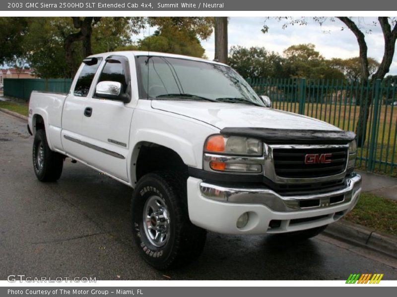 Summit White / Neutral 2003 GMC Sierra 2500HD SLT Extended Cab 4x4