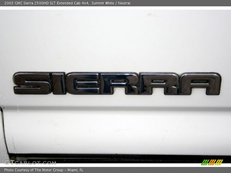 Summit White / Neutral 2003 GMC Sierra 2500HD SLT Extended Cab 4x4