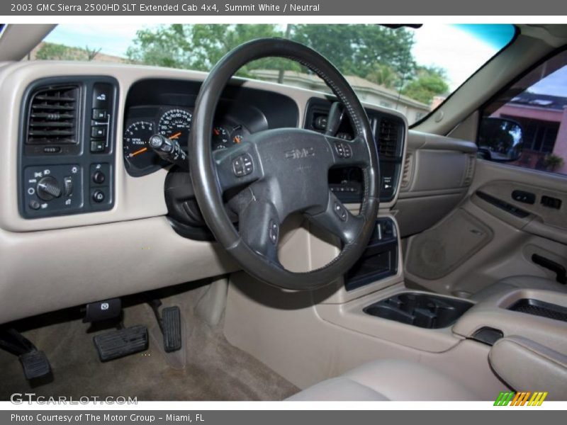 Summit White / Neutral 2003 GMC Sierra 2500HD SLT Extended Cab 4x4