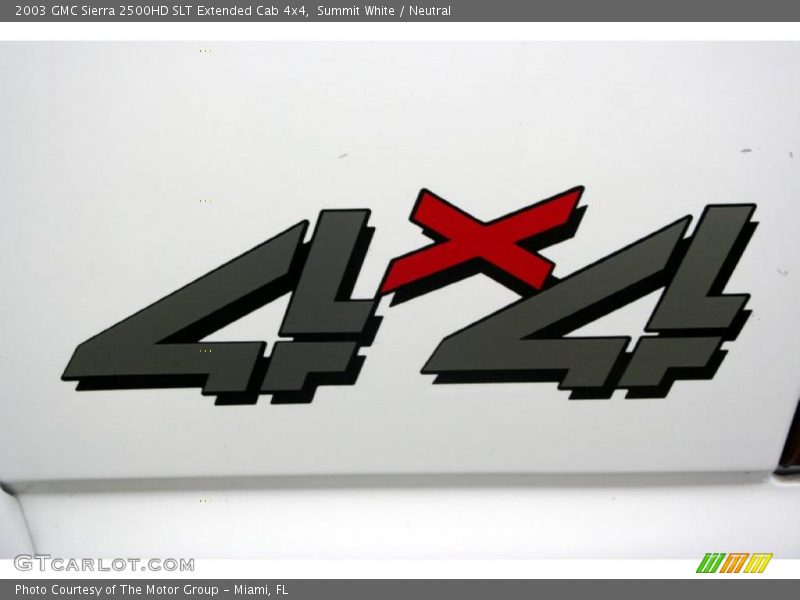 Summit White / Neutral 2003 GMC Sierra 2500HD SLT Extended Cab 4x4