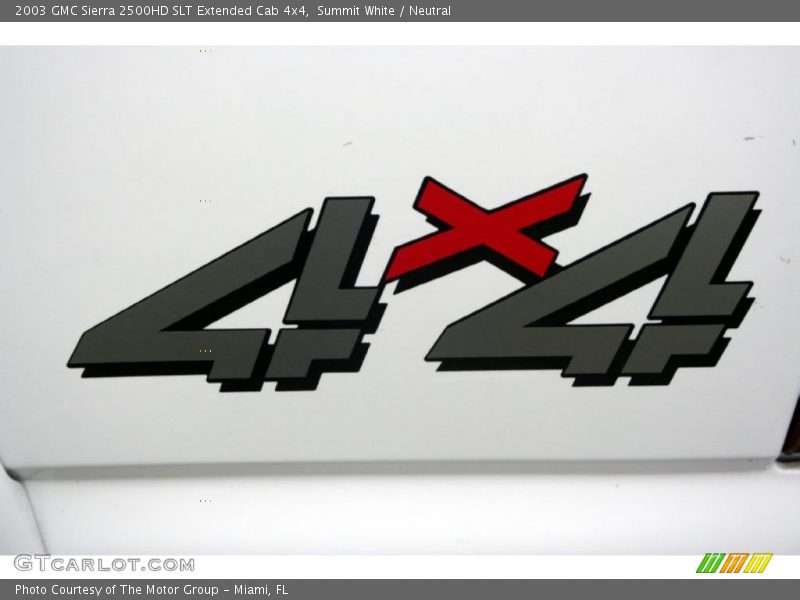 Summit White / Neutral 2003 GMC Sierra 2500HD SLT Extended Cab 4x4