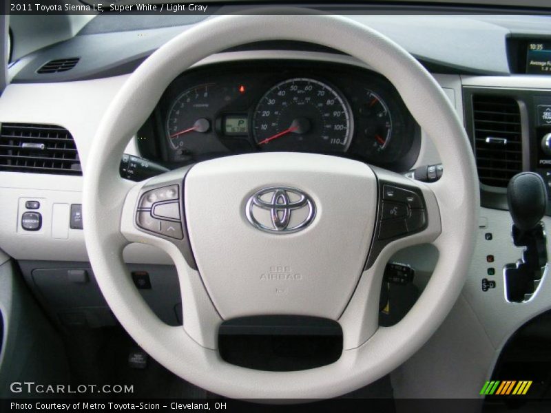 Super White / Light Gray 2011 Toyota Sienna LE