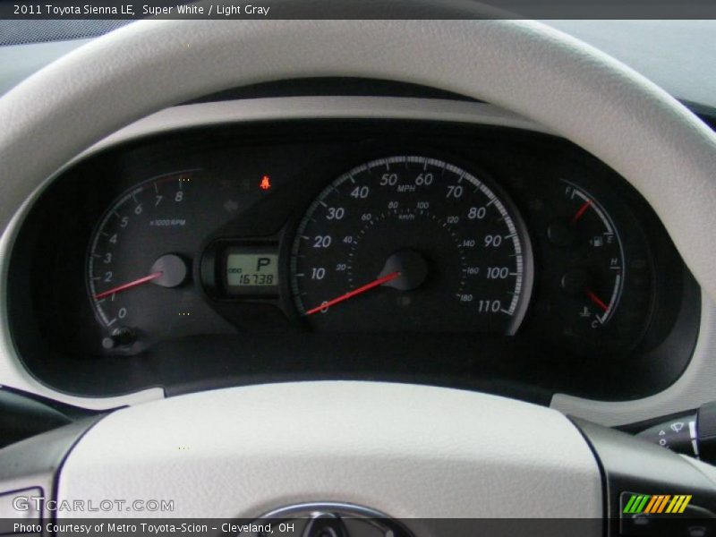 Super White / Light Gray 2011 Toyota Sienna LE