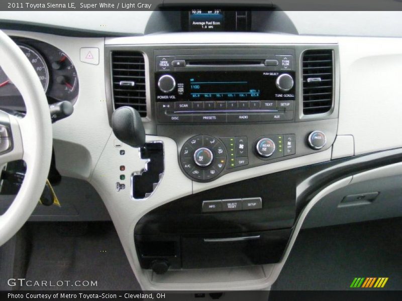 Super White / Light Gray 2011 Toyota Sienna LE