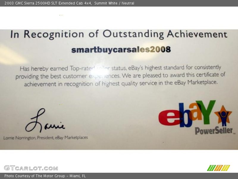 Summit White / Neutral 2003 GMC Sierra 2500HD SLT Extended Cab 4x4