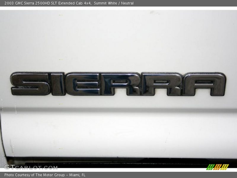 Summit White / Neutral 2003 GMC Sierra 2500HD SLT Extended Cab 4x4