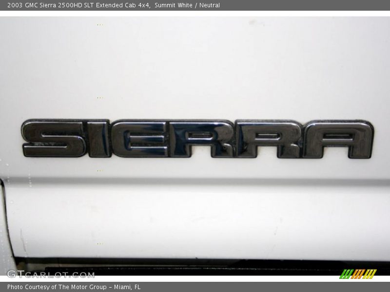 Summit White / Neutral 2003 GMC Sierra 2500HD SLT Extended Cab 4x4
