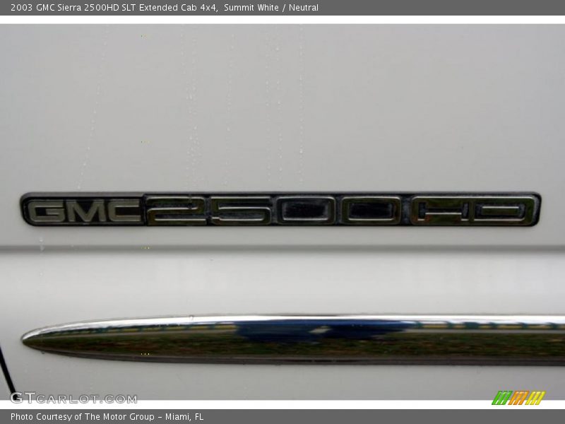 Summit White / Neutral 2003 GMC Sierra 2500HD SLT Extended Cab 4x4