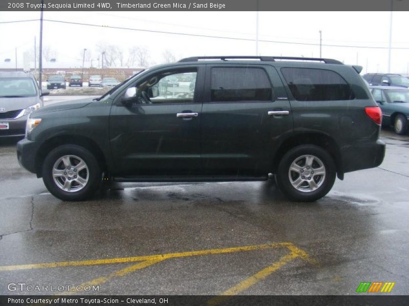 Timberland Green Mica / Sand Beige 2008 Toyota Sequoia Limited 4WD