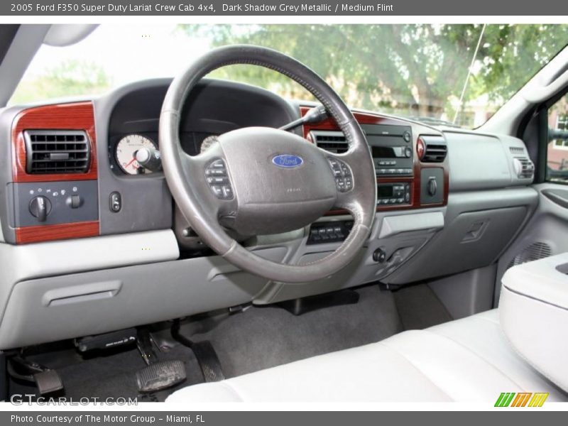 Dark Shadow Grey Metallic / Medium Flint 2005 Ford F350 Super Duty Lariat Crew Cab 4x4