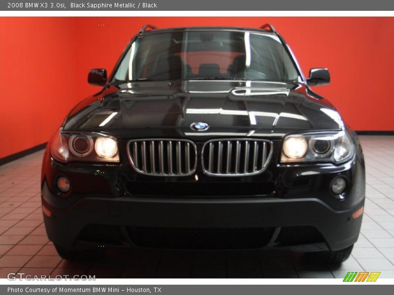 Black Sapphire Metallic / Black 2008 BMW X3 3.0si