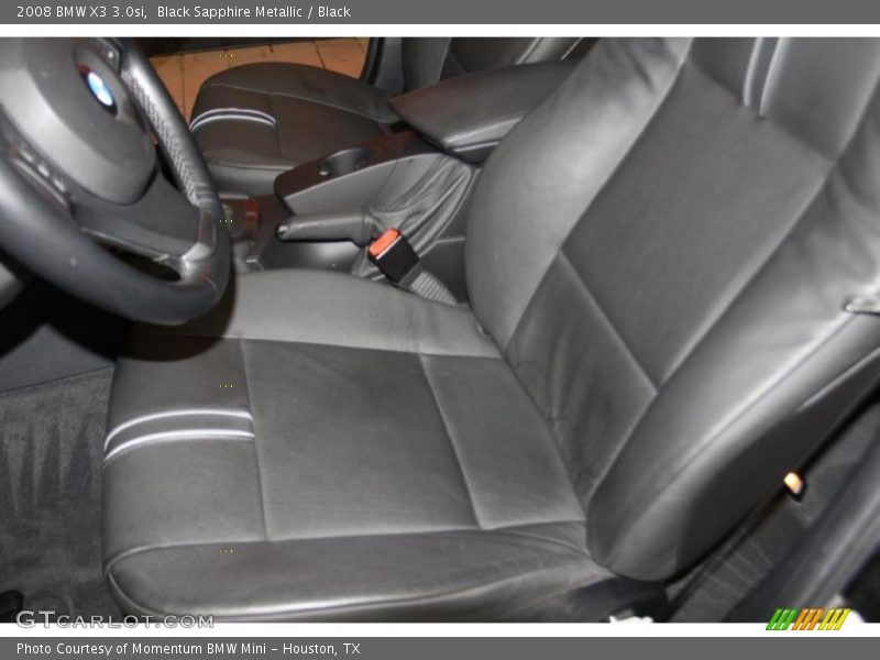Black Sapphire Metallic / Black 2008 BMW X3 3.0si